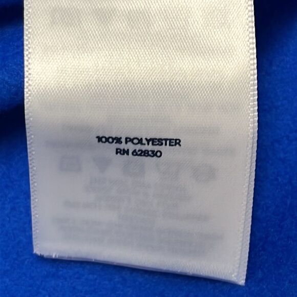 Land’s End Royal Blue 1/4 Zip Long Sleeve Mock Neck Fleece Pullover-Lrg/P 14-16 - Picture 14 of 16